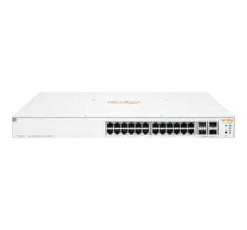 Ente Aruba Instant On 1930 24G Class4 PoE 4SFP/SFP+ 370W, L2+ Gigabit Ethernet (10/100/1000), PoE, 1U, bela, JL684B