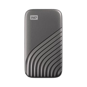 Western Digital WD My Passport SSD 2TB vesoljsko siv, 2000 GB, USB Type-C, 3.2 Gen 2, 1050 MB/s, zaščita z geslom, siv, WDBAGF0020BGY-WESN