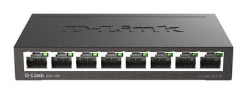 D-Link DGS-108 Neupravljani L2 gigabitni Ethernet (10/100/1000) črne barve