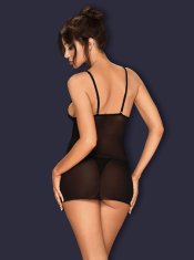 0.00023 Lucita Lingerie - Srajca in tangice črne barve L/XL