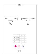 0.00023 Komplet spodnjega perila Hetea 3-delni rdeč L/XL
