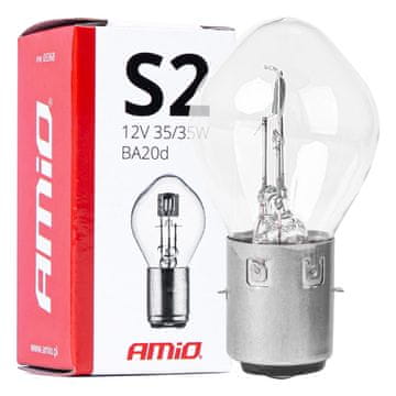 slomart AMiO Halogenska žarnica S2 BA20d 12V 35/35W za skuterje in motorje