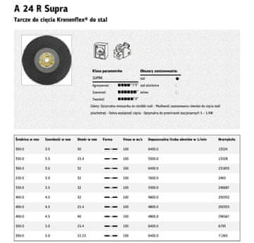 KLINGSPOR K.DISC MET 350 mm x 3,5 mm x 25,4 mm A24R Supra