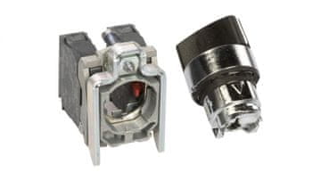 Schneider 2-pozicijsko stikalo, 22 mm gumb, črno, 1NO, 1NC, nepovratno, XB4BD25