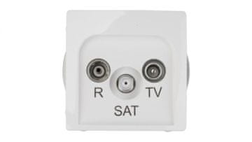 Simon Basic RD/TV/SAT prehodna antenska vtičnica bela BMZAR-SAT10/P.01/11 RD/TV/SAT