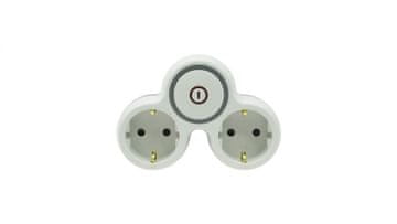 Dvopolna razdelilna vtičnica s stikalom z/u schuko R-21BWS/S/B W-72003