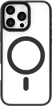 eSTUFF Ovitek INFINITE HELSINKI z magnetnim stojalom za iPhone 16 Pro Max, črne barve. Material: 65 % recikliran PC, 21 % recikliran TPU, ES67141103