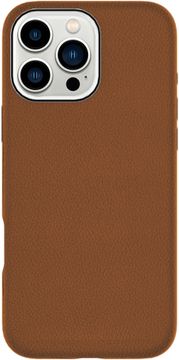 eSTUFF INFINITE VENICE Magnetni usnjen ovitek rjave barve za iPhone 16 Pro. Material: 65 % recikliran PC, 21 % recikliran TPU., ES67160025