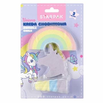STARPAK Pastelne krede za pločnik 3 kosi Samorog za male roke PAKET