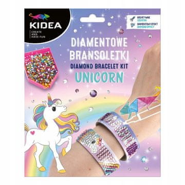 Derform KIDEA KREATIVNI SET Diamantne zapestnice s samorogom za deklice