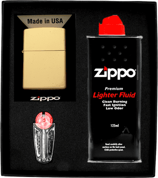 Darilni set vžigalnikov Zippo Flat Sand št. 1