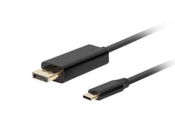 Lanberg Adapterski kabel USB-C(M) - Displayport(M) 1 m 4K 60Hz črne barve