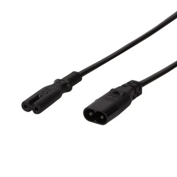 LogiLink Podaljševalni kabel CP129 IEC C8 > C7, črne barve, 2 m