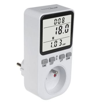 GreenBlue GB364 E Števec energije, vatmeter, tip E, 220–240 V AC, 50 Hz, največja obremenitev 16 A, IP20, vgrajena baterija