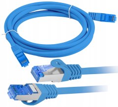 Lanberg Patchcord S/FTP kat. 6A 0,25 m LSZH CCA fluke passed blue