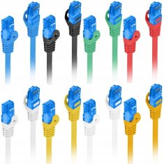 Lanberg Patchcord S/FTP kat. 6A 0,25 m LSZH CCA fluke passed siv