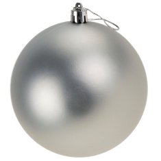 33 TG63128-1 Komplet 3 nelomljivih srebrnih božičnih kroglic 10 cm