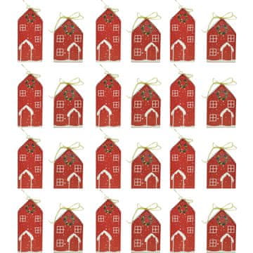 33 Adventni koledar DIY, božične hišice, komplet polnilnih škatel TG70168