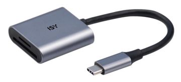 Daisy ICR-5000 2-v-1 USB-C čitalnik kartic srebrne barve