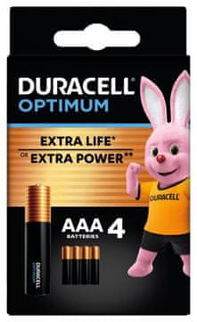 Duracell Baterije Optimum AAA, 4 kosi.