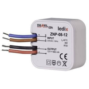 Zamel Vgradni LED napajalnik 8W 12V DC - ZNP-08-12