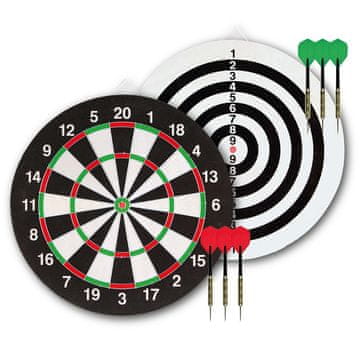 Northix Set pikado s 6 medeninastimi puščicami, dvostranski 45 cm