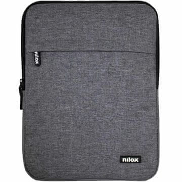 Northix Torba za prenosnik 15,6" siva, oblazinjena z žepom za dodatno opremo