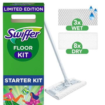 Swiffer Komplet krpe za prah z mopom, 8 polnitev za suho + 3 za mokro brisanje tal