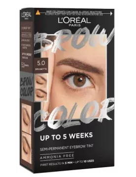Barva za obrvi L'Oréal Brow Color temno rjava, učinek do 5 tednov