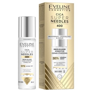 Eveline Cica Super Needless 400 Meso-Eliksir za obraz - Korektor znakov staranja 30 ml
