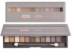 A LITTLE LOVELY CO. Komplet za ličenje Dark Nude, 12-delna paleta senčil za oči z aplikatorjem, 13 g