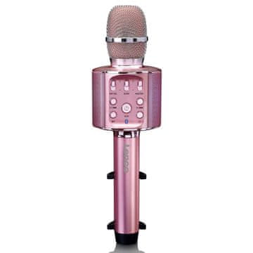 LENCO Bluetooth karaoke mikrofon z zvočnikom in LED lučkami