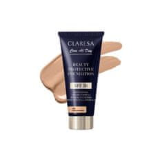 Claresa Care celodnevna vlažilna podlaga z zaščitnim faktorjem SPF50 - 2W srednje topla 30 ml
