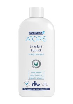 Novaclear Atopis emolientno olje za kopel, emulzija za kopel od prvega dneva življenja 500 ml