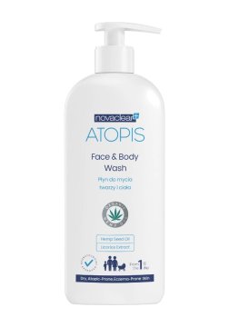 Novaclear Atopis gel za umivanje obraza in telesa za prhanje od prvega dneva življenja 500 ml