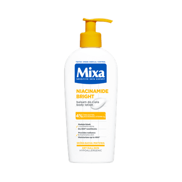 Mixa Niacinamide Bright vlažilni in posvetljevalni balzam za telo 250 ml