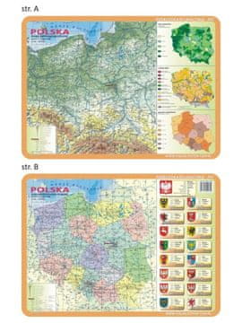 VSV Poljska. Splošni geografski, upravni in cestni zemljevid. Dvostranski izobraževalni zemljevid 062