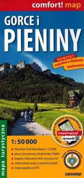 Gorce in Pienine 1:50.000. Plastificiran turistični zemljevid. Izdaja 2024.