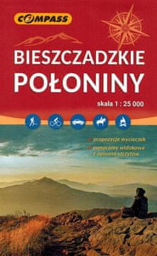 Compass Bieščadsko gorovje: Bieščadski travniki 1:25.000. Turistični zemljevid. Izdaja 2023. Kompas.