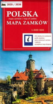 NEO Poljska 1:800.000. Turistični zemljevid poljskih gradov. Izdaja 2025/2026.