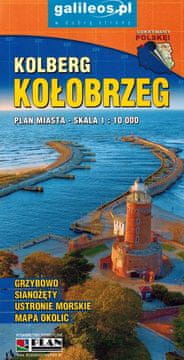 Kołobrzeg. Ustronie Morskie, Grzybowo, Sianożęty 1:10.000. Zemljevid mesta / Turistični zemljevid. Izdaja 2024. Galilej