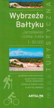 Baltska obala. Jarosławiec - Ustka - Łeba. Turistična karta.