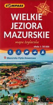 Compass Velika Mazurska jezera 1:50.000. Turistični zemljevid. Izdaja 2025. Kompas