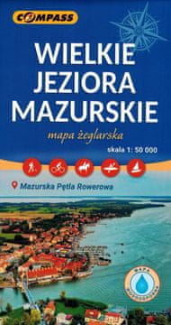 Compass Velika mazurska jezera / Mazurija 1:50.000. Plastificiran turistični zemljevid. Izdaja 2025. Kompas.