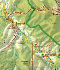 BAMIX Switzerland Visoke in nizke Bieszczade 1:50.000. Turistični zemljevid 2 v 1.
