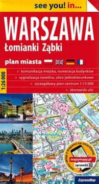 Varšava, Łomianki, Ząbki. Zemljevid / načrt mesta. Izdaja 2025.
