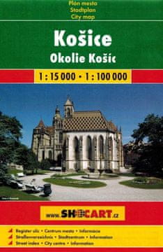 Freytag & Berndt Košice in okolica. Zemljevid mesta / Turistični zemljevid. Izdaja 2024. Shocart