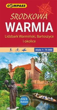 Compass Srednja Warmia. 1:75.000. Lidzbark Warmiński, Bartoszyce in okolica. Turistična karta. Kompas