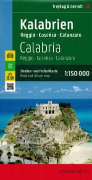 Freytag & Berndt Kalabrija 1:150.000. Cestni in turistični zemljevid. Izdaja 2023.