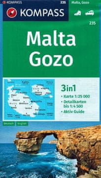 Malta in Gozo 1:25.000. Turistični zemljevid 235.
